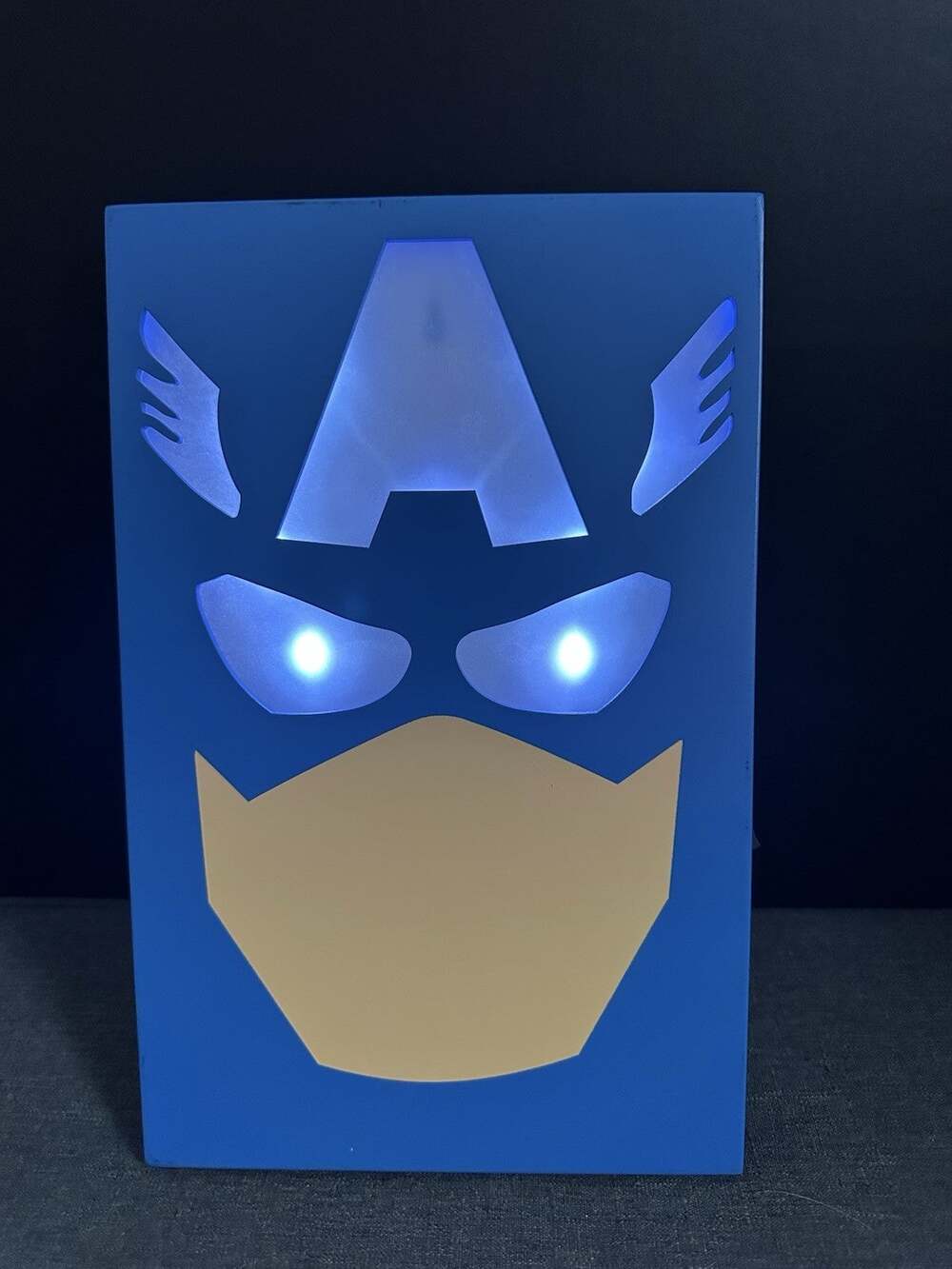 Marvel Captain America LED Light Up Wall Sign Plaque 11” Superhero Decor Works